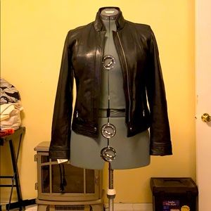 Excellent condition black leather jacket